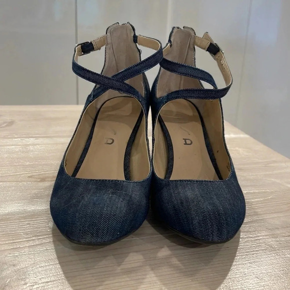 Denim chunky block heels - Picture 2 of 6